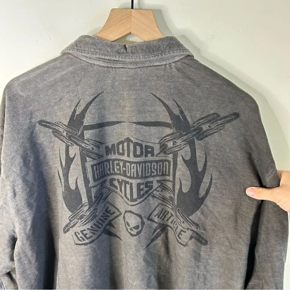 Harley-Davidson Charcoal Gray Skull Graphic Jacket size 2XL